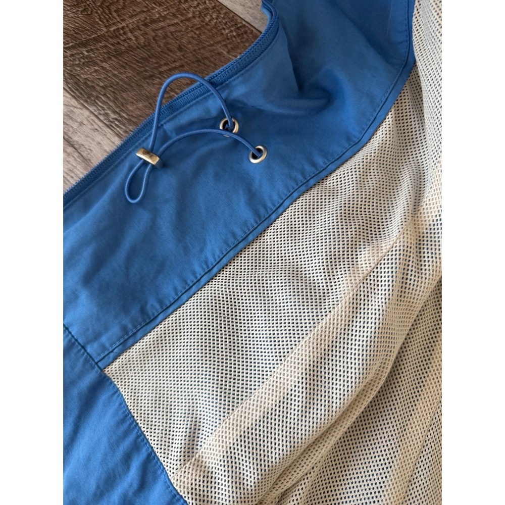 Vintage‎ Talbots Womens Small Blue Cotton Nylon Hooded Sleeveless Jacket Vest - Picture 3 of 7